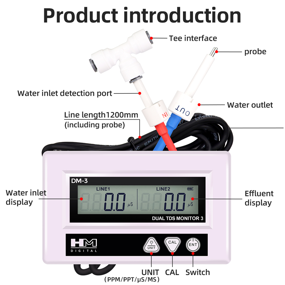 HM DM3 Online TDS EC Water Qua - Marine Aquarium Hydrometer ulasan dan harga