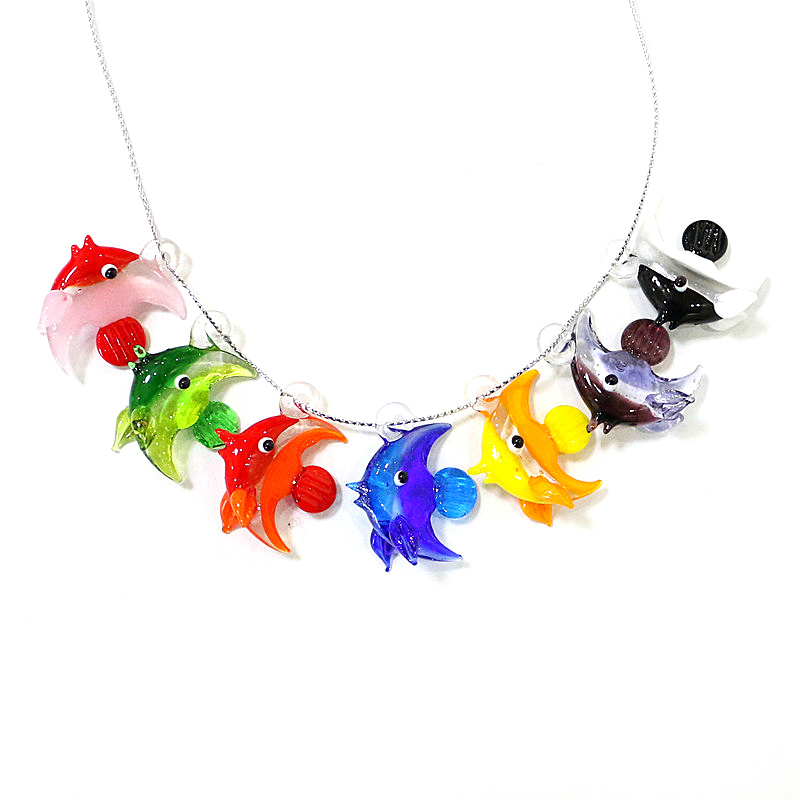 2pcs Mini Fish Glass Pendant C - Aquarium And Marine ulasan dan harga
