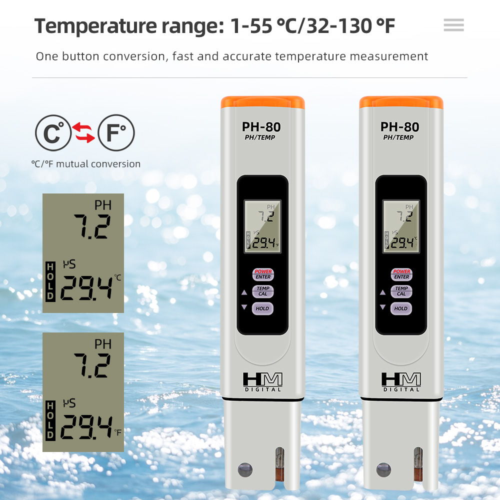 Digital PH Meter HM PH-80 PH T - Marine Aquarium Hydrometer ulasan dan harga